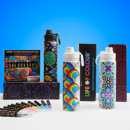 Doodle Drinking Bottle Painting Kit - Zendoodle Design