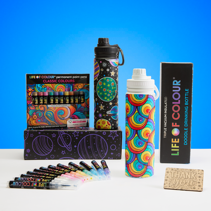 Doodle Drinking Bottle Painting Kit - Zendoodle Design