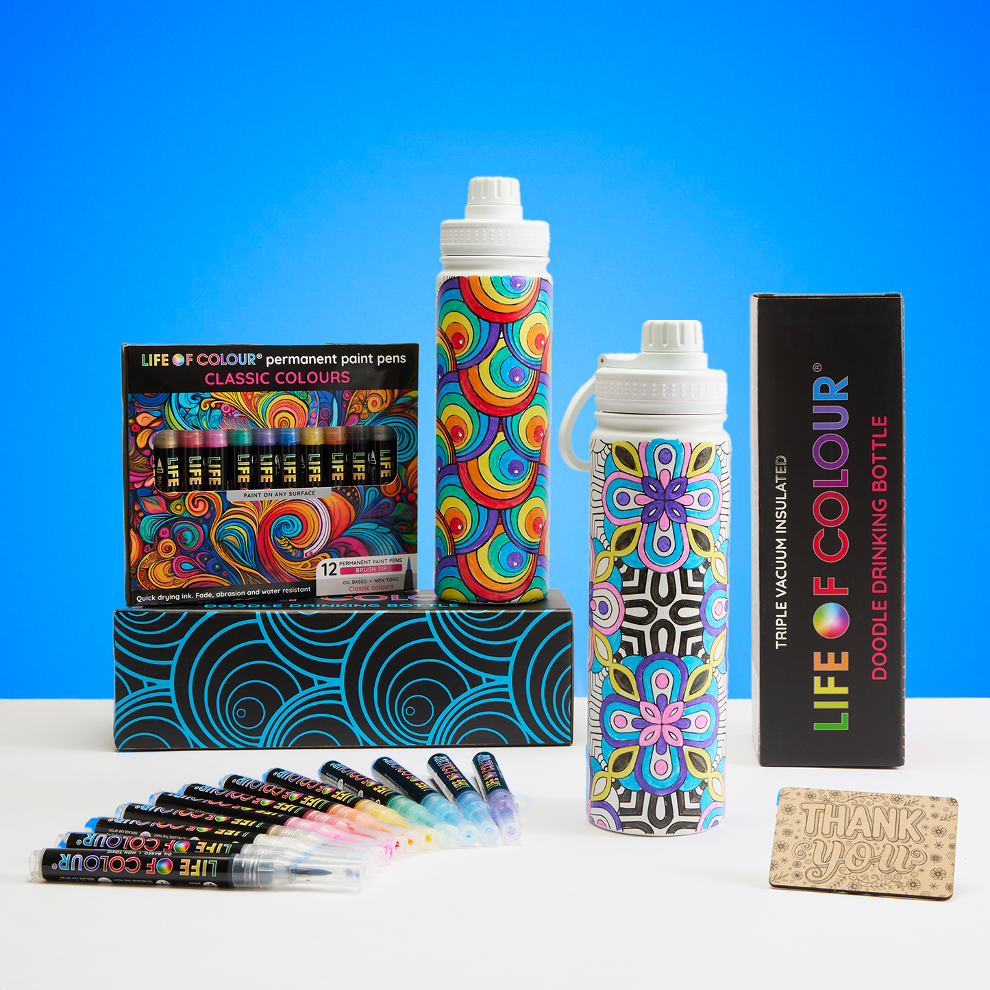 Doodle Drinking Bottle Painting Kit - Mandala Design