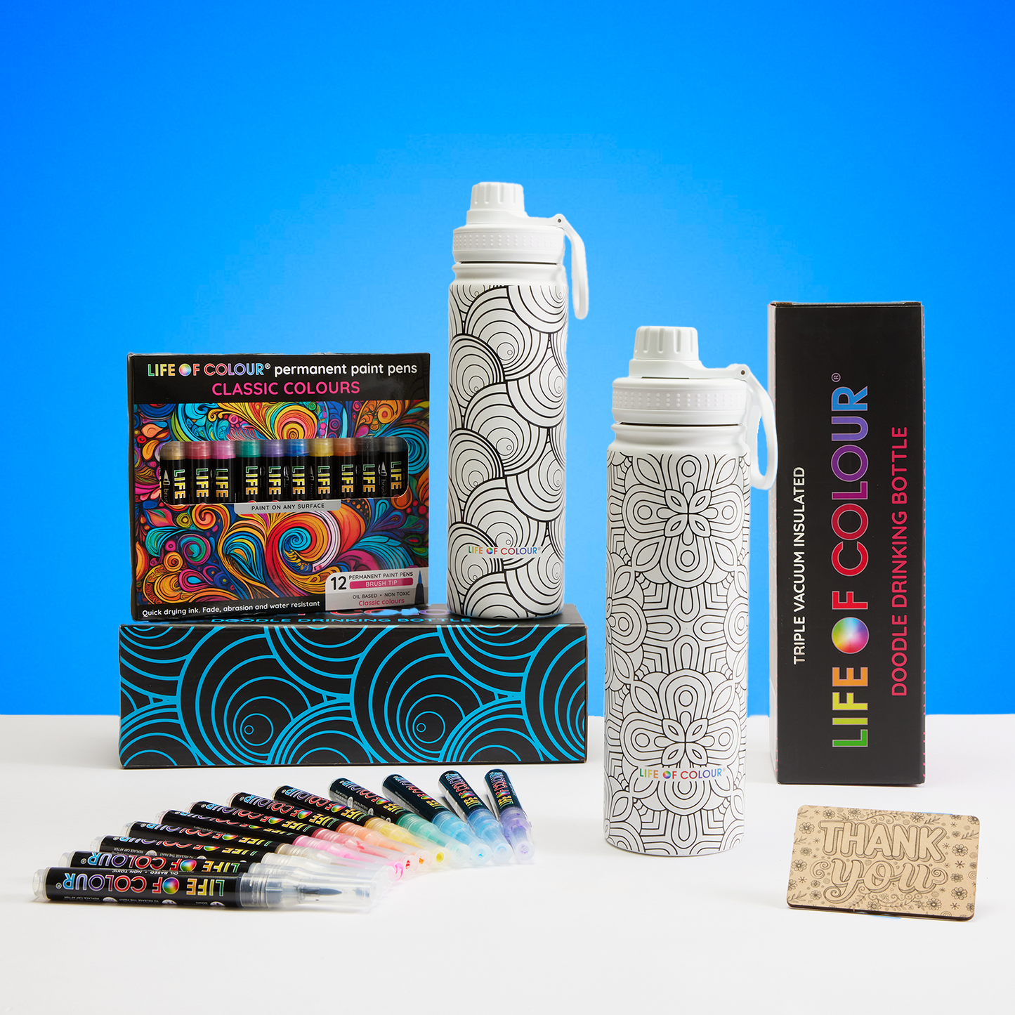 Doodle Drinking Bottle Painting Kit - Mandala Design