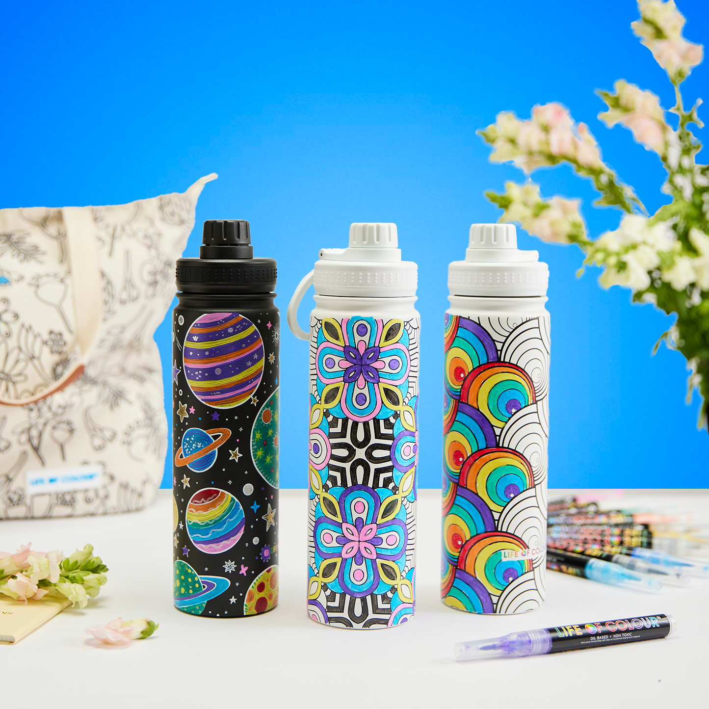 Doodle Drinking Bottle Painting Kit - Zendoodle Design