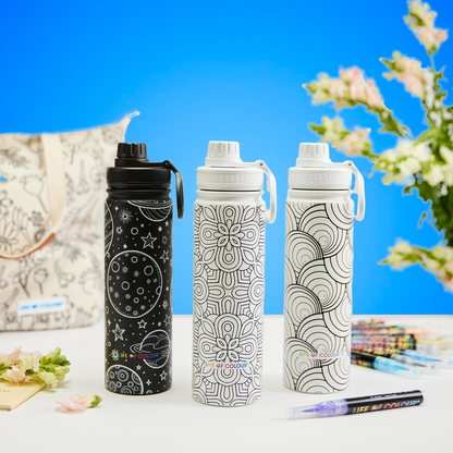 Doodle Drinking Bottle Painting Kit - Zendoodle Design