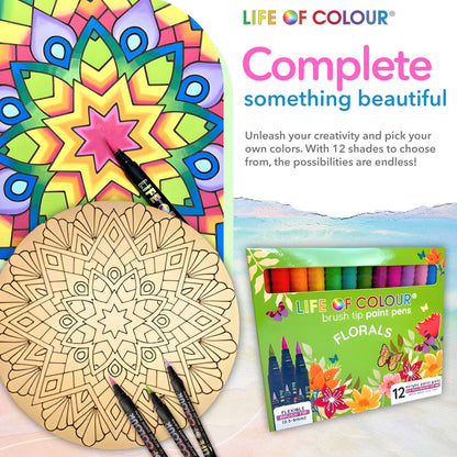 Life of Colour Mandala Painting Kit - Bundle of 3 (Part 2-Florals)