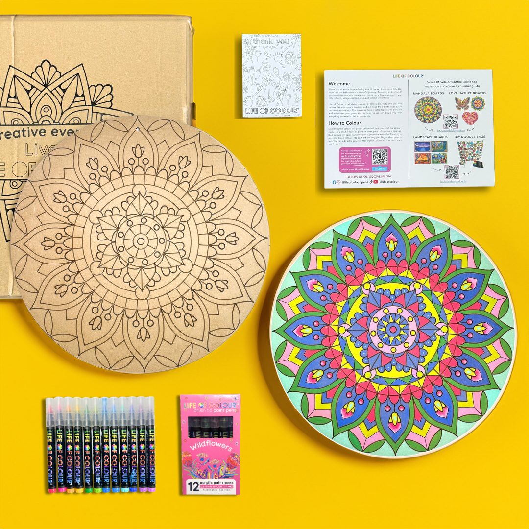 Life of Colour Mandala Painting Kit - Botanica (Wildflowers)