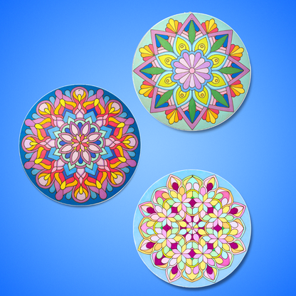 Life of Colour Mandala Painting Kit - Bundle of 3 (Part 1 - No Pens)