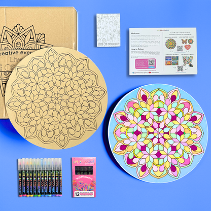 Life of Colour Mandala Painting Kit - The Kaleidoscope (Wildflowers)