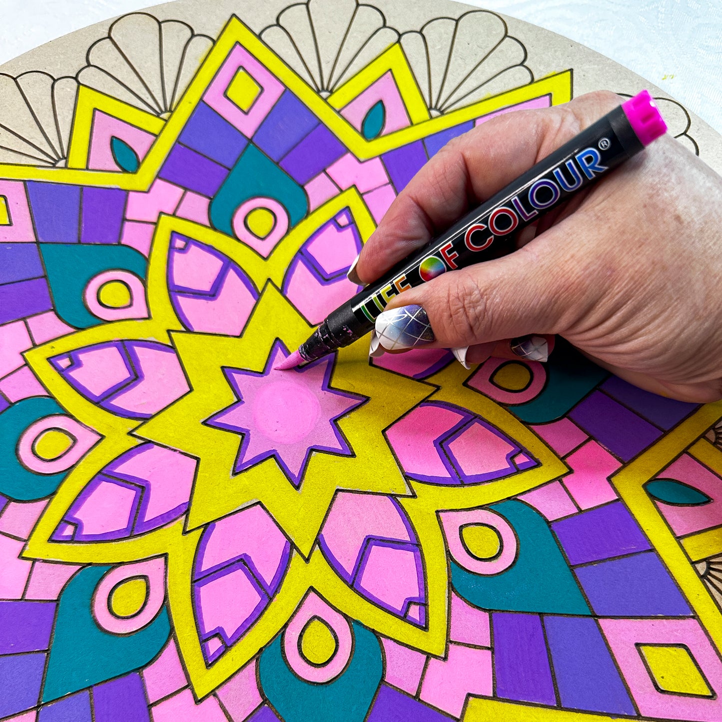 Life of Colour Mandala Painting Kit - The Beach (Vivid)