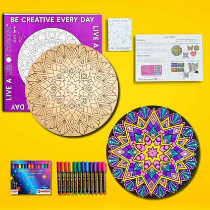 Life of Colour Mandala Painting Kit - The Beach (Vivid)