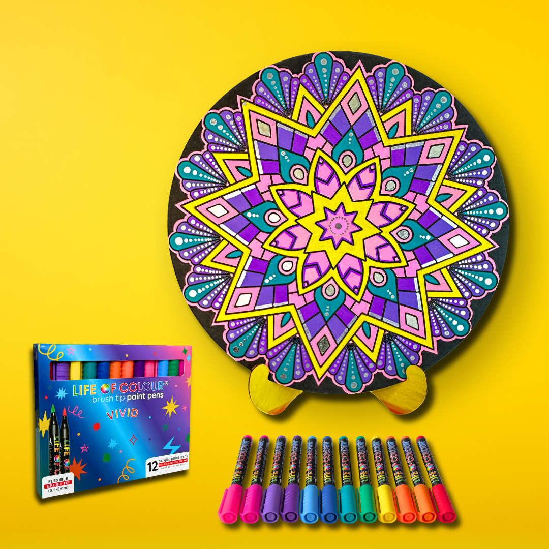 Life of Colour Mandala Painting Kit - The Beach (Vivid)