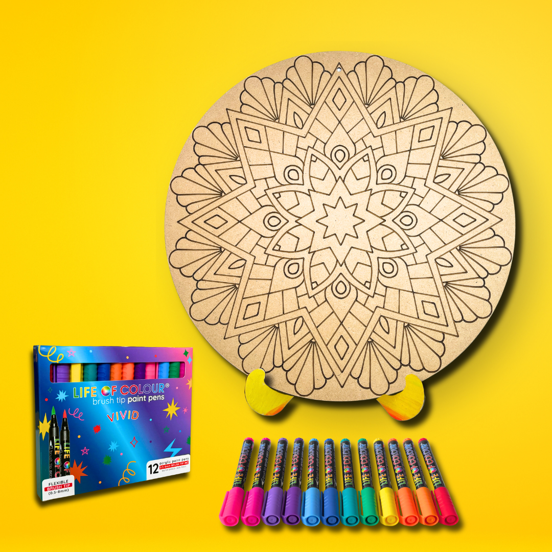 Life of Colour Mandala Painting Kit - The Beach (Vivid)