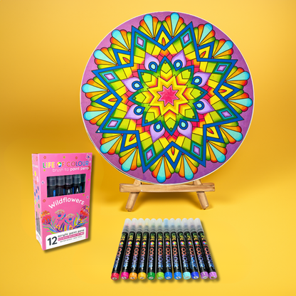 Life of Colour Mandala Painting Kit - The Beach (Wildflowers)