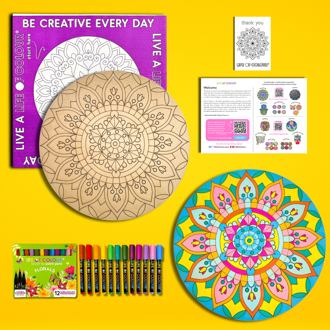 Life of Colour Mandala Painting Kit - Botanica (Florals)