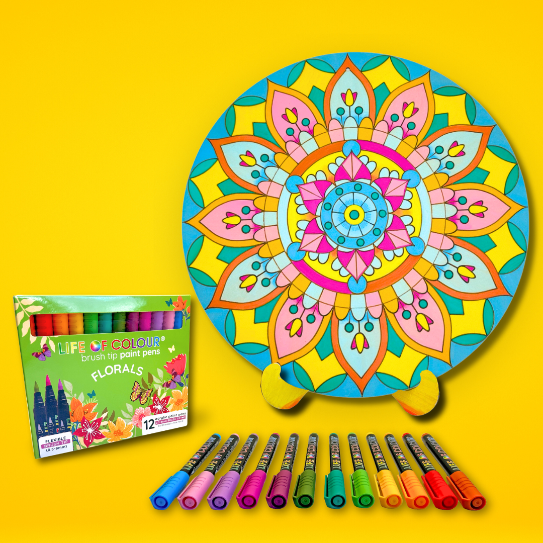 Life of Colour Mandala Painting Kit - Botanica (Florals)