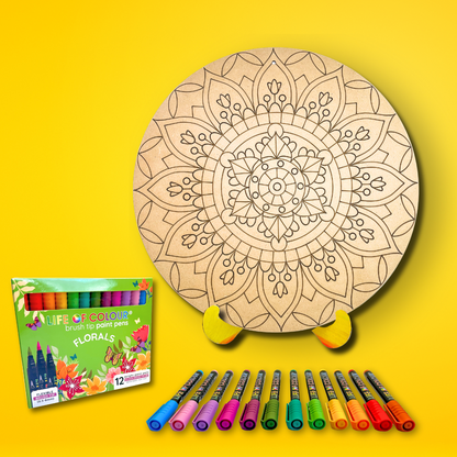 Life of Colour Mandala Painting Kit - Botanica (Florals)