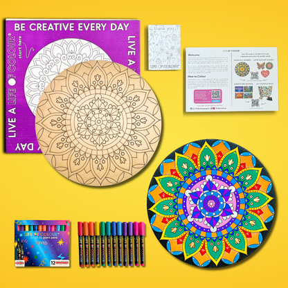 Life of Colour Mandala Painting Kit - Botanica (Vivid)