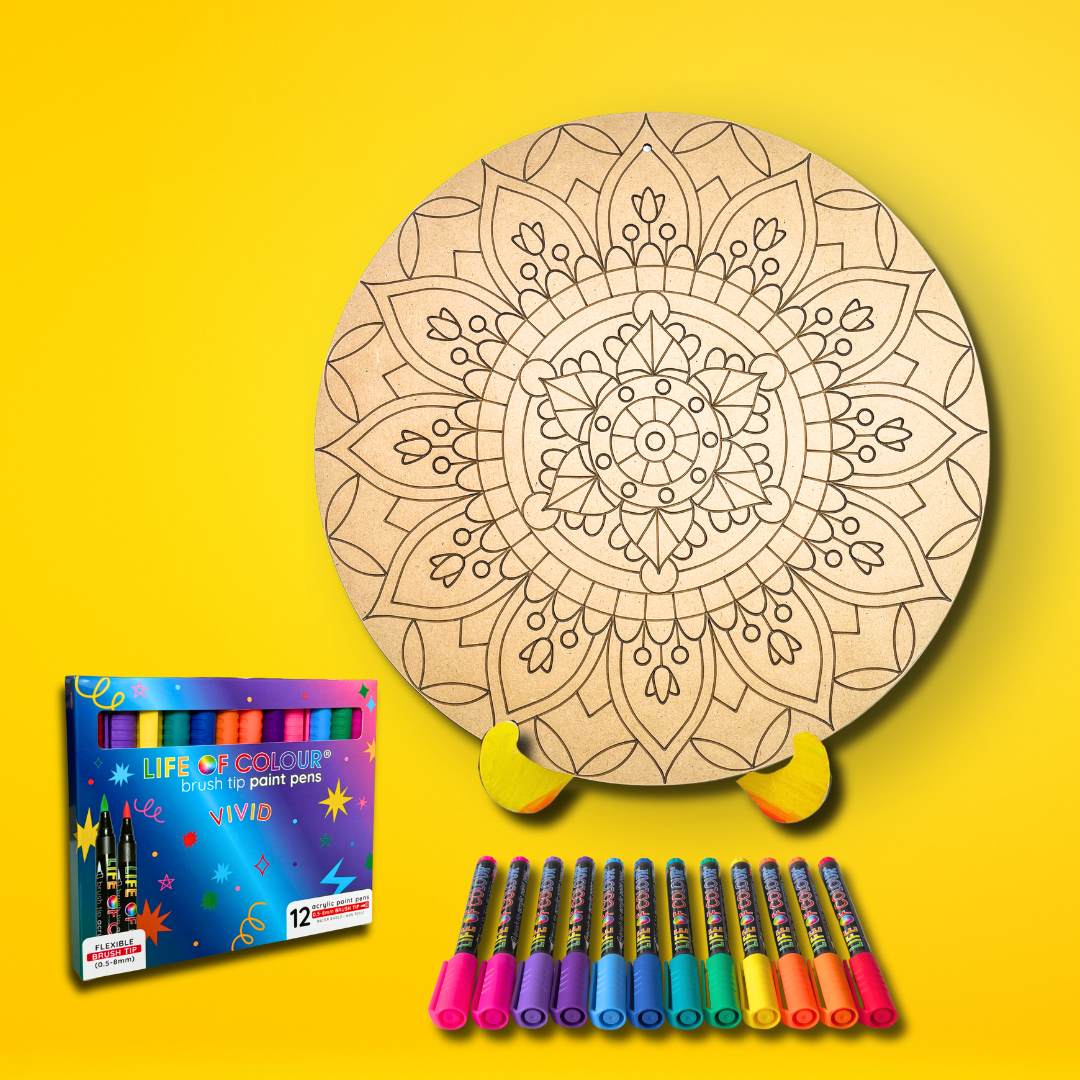 Life of Colour Mandala Painting Kit - Botanica (Vivid)