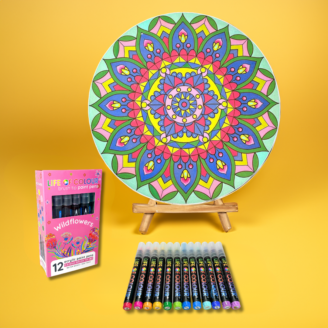 Life of Colour Mandala Painting Kit - Botanica (Wildflowers)