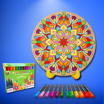 Life of Colour Mandala Painting Kit - The Dancer (Florals)