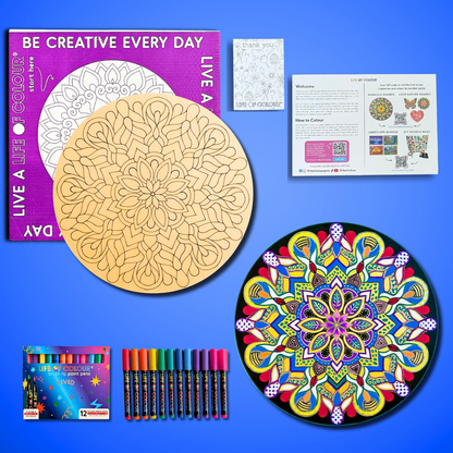 Life of Colour Mandala Painting Kit - The Dancer (Vivid)