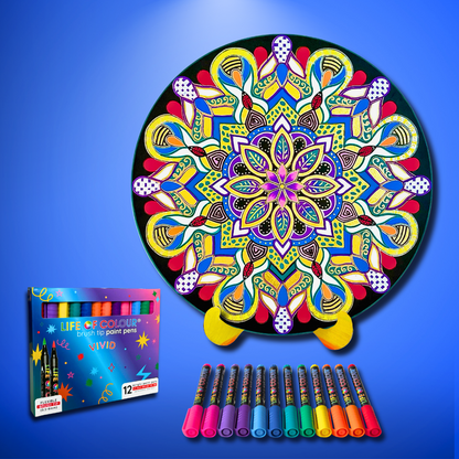 Life of Colour Mandala Painting Kit - The Dancer (Vivid)