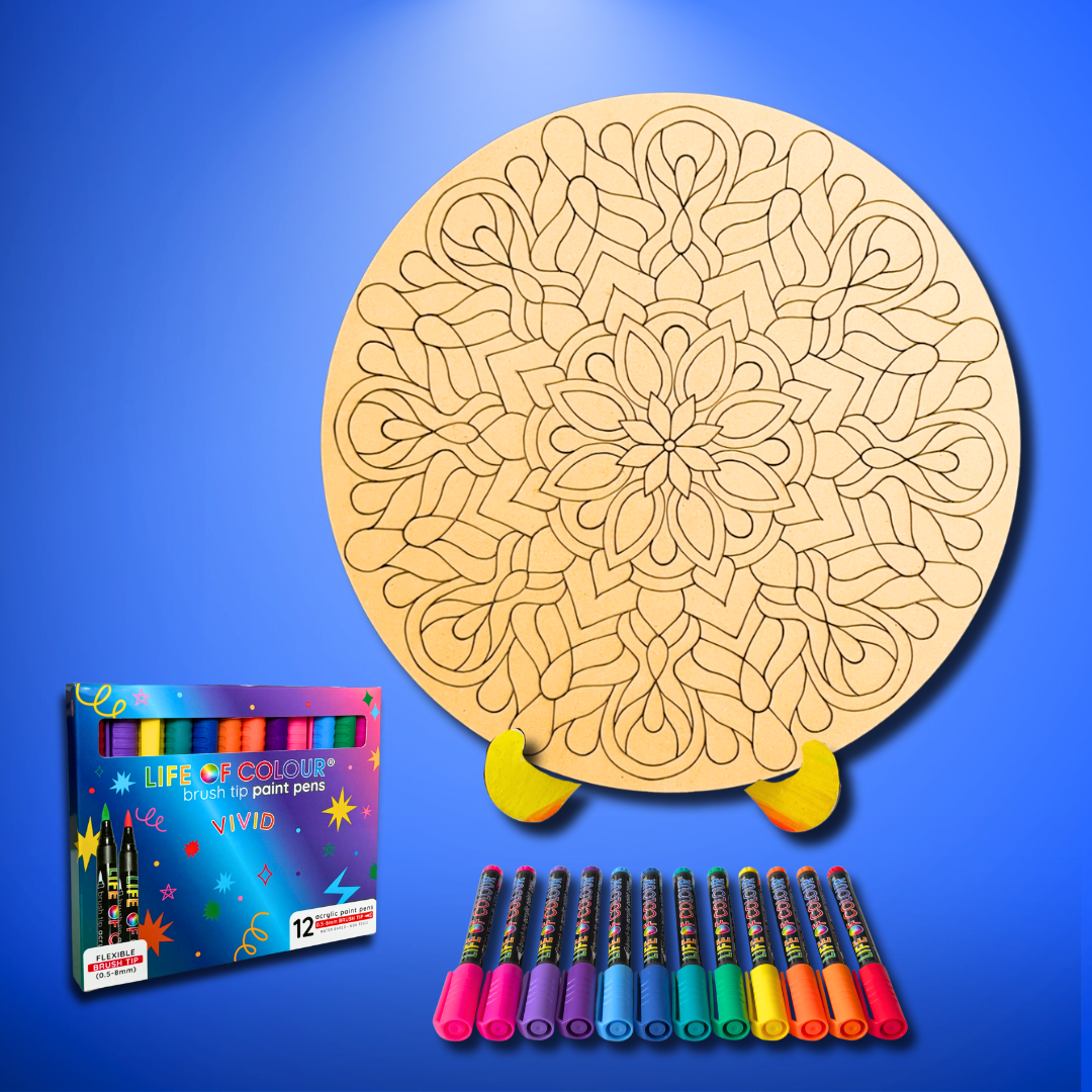 Life of Colour Mandala Painting Kit - The Dancer (Vivid)