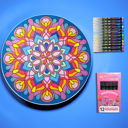 Life of Colour Mandala Painting Kit - The Dancer (Wildflowers)