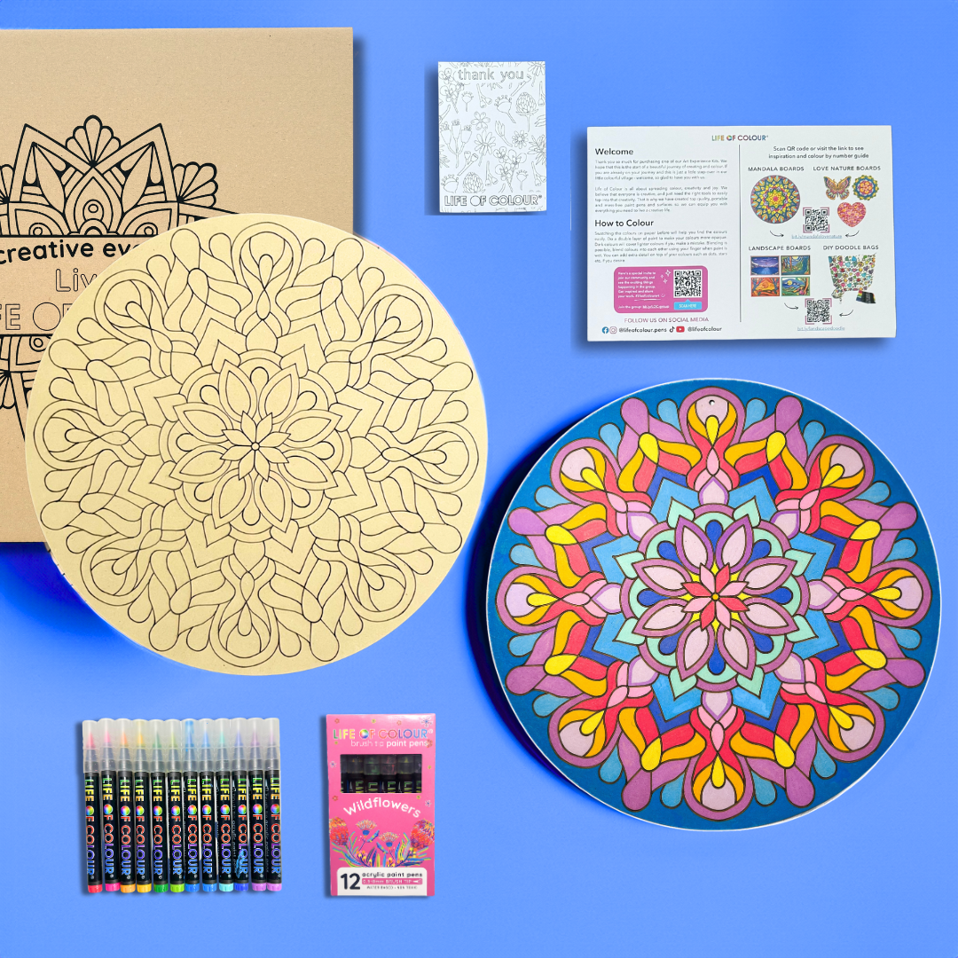 Life of Colour Mandala Painting Kit - The Dancer (Wildflowers)