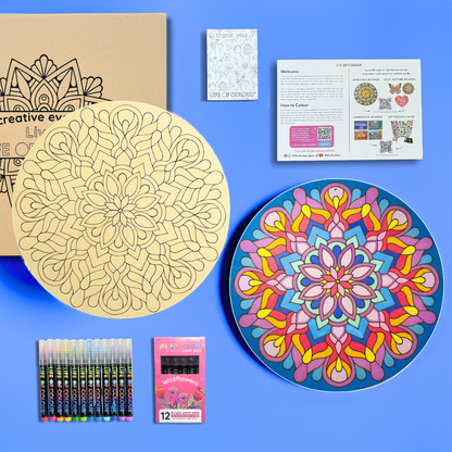 Life of Colour Mandala Painting Kit - The Dancer (Wildflowers)