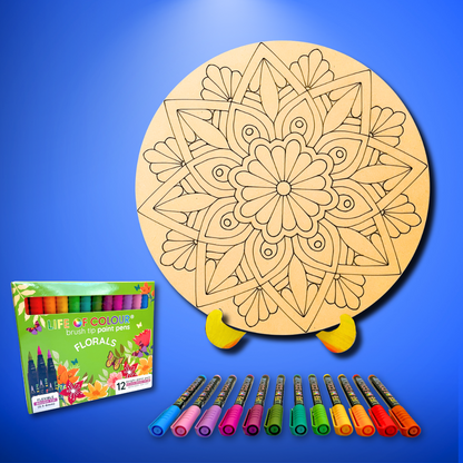 Life of Colour Mandala Painting Kit - In Bloom (Florals)