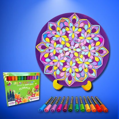 Life of Colour Mandala Painting Kit - The Kaleidoscope (Florals)