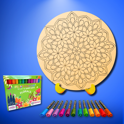 Life of Colour Mandala Painting Kit - The Kaleidoscope (Florals)