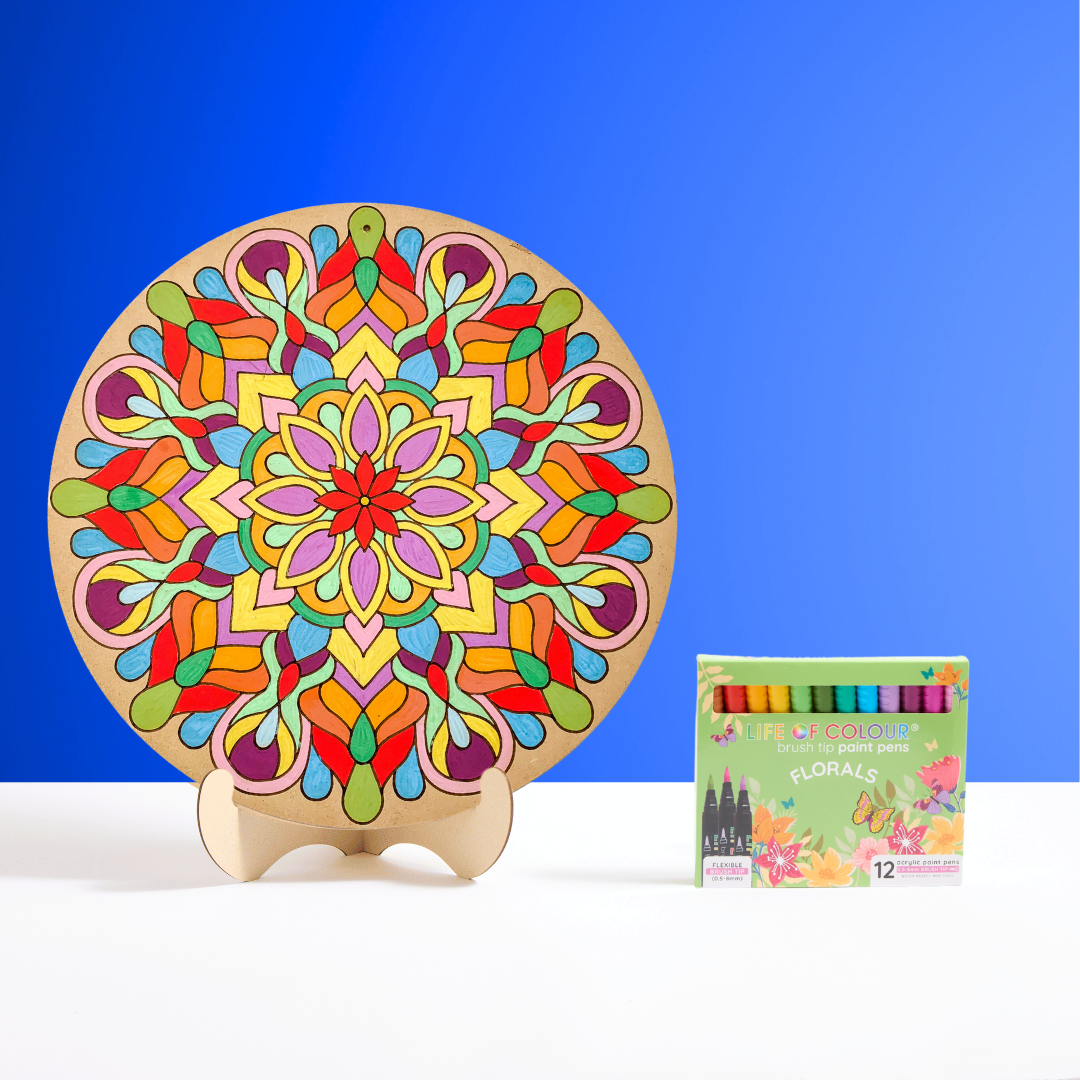 Life of Colour Mandala Painting Kit - The Dancer (Florals)