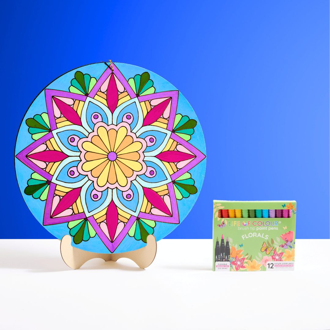 Life of Colour Mandala Painting Kit - In Bloom (Florals)