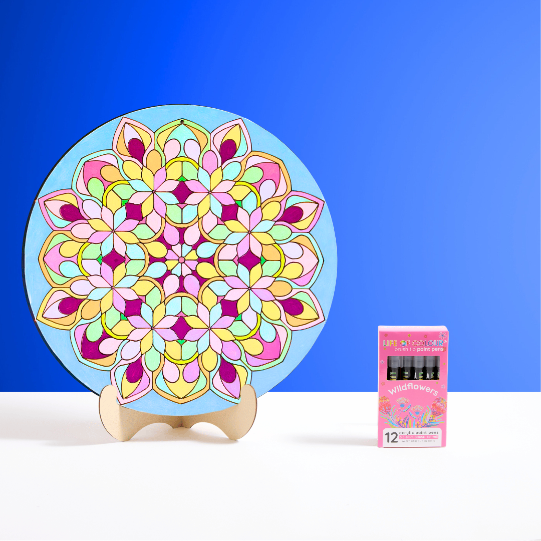 Life of Colour Mandala Painting Kit - The Kaleidoscope (Wildflowers)