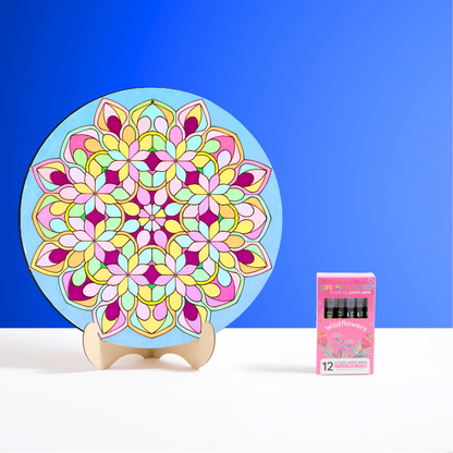 Life of Colour Mandala Painting Kit - The Kaleidoscope (Wildflowers)