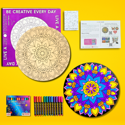 Life of Colour Mandala Painting Kit - The Phoenix (Vivid)