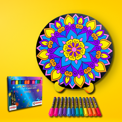 Life of Colour Mandala Painting Kit - The Phoenix (Vivid)