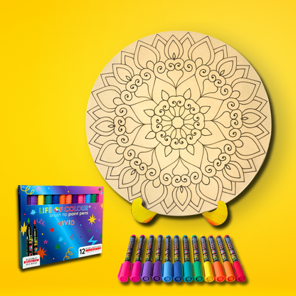 Life of Colour Mandala Painting Kit - The Phoenix (Vivid)