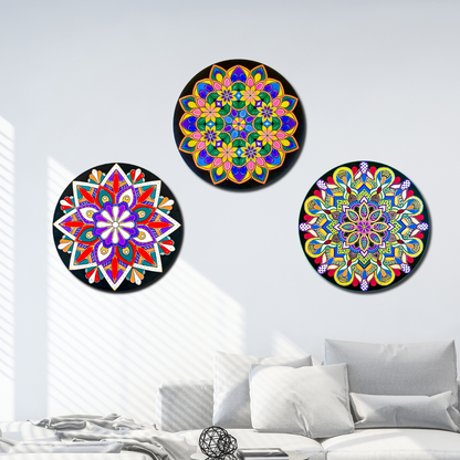 Life of Colour Mandala Painting Kit - Bundle of 3 (Part 1- Vivid)