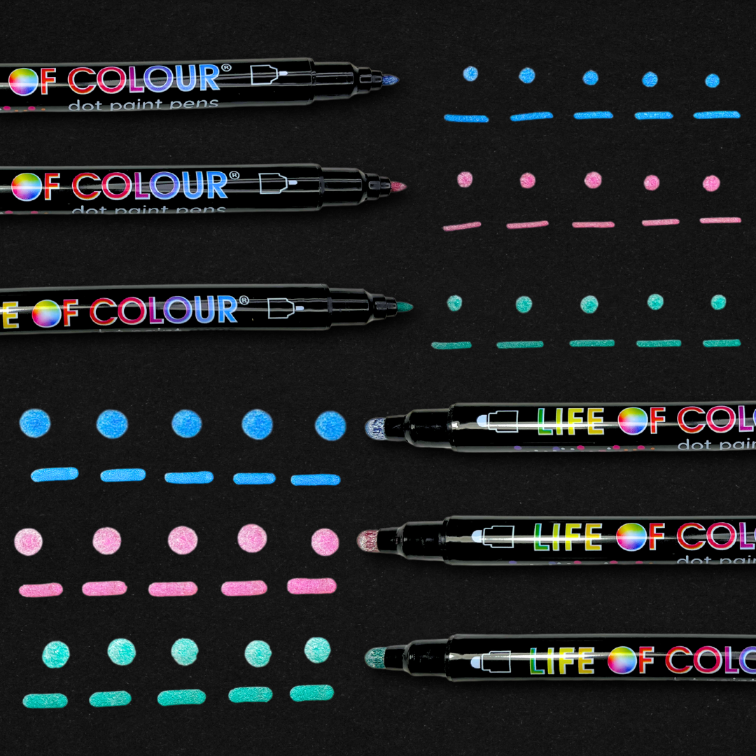 Metallic Dot Markers Acrylic Paint Pens -  Set of 12