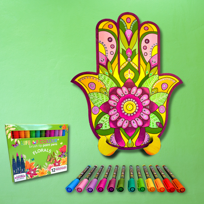 Life of Colour Hamsa Painting Kit - Florals