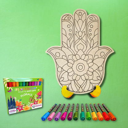 Life of Colour Hamsa Painting Kit - Florals