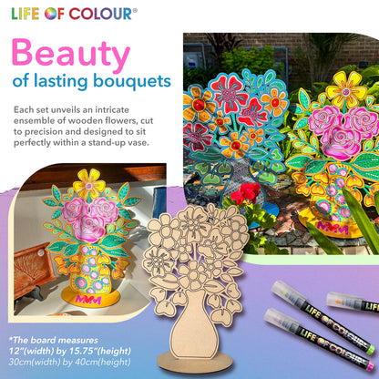 Life of Colour Mega Flowers Painting Kit - Bundle of 4