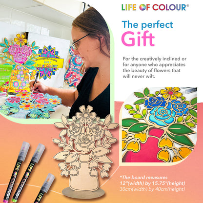 Life of Colour Mega Flowers Painting Kit - Bundle of 4