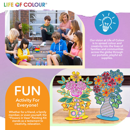 Life of Colour Mega Flowers Painting Kit - Bundle of 4