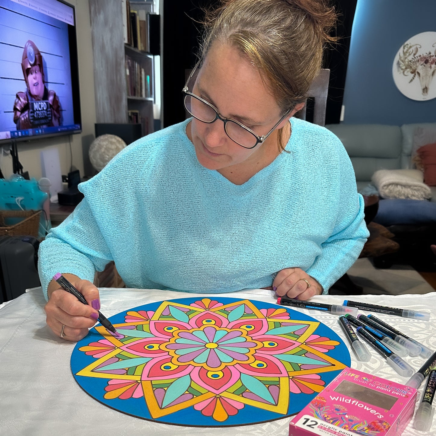 Life of Colour Mandala Painting Kit - In Bloom (Florals)