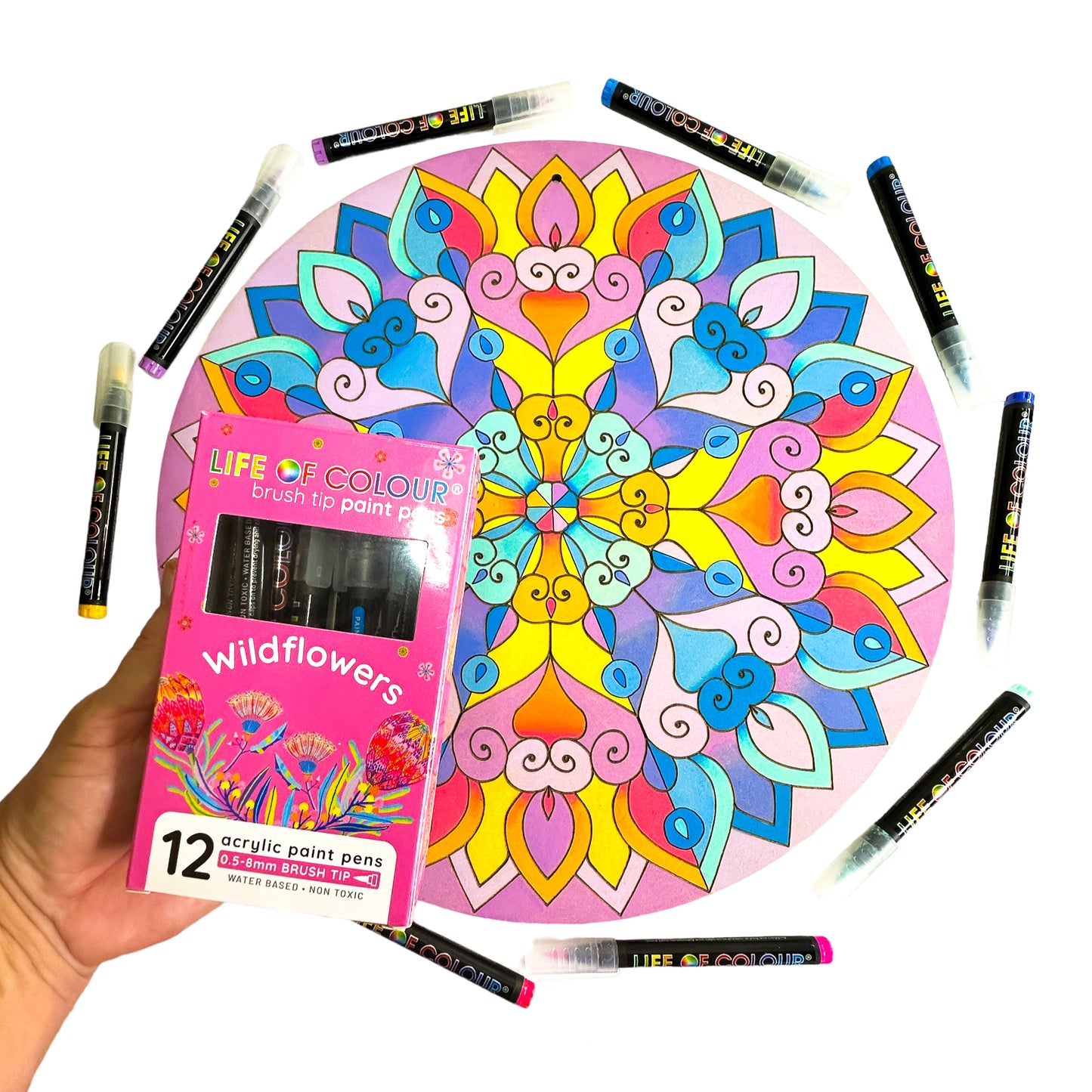 Life of Colour Mandala Painting Kit - The Phoenix (Wildflowers)