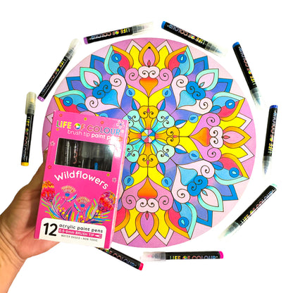 Life of Colour Mandala Painting Kit - The Phoenix (Wildflowers)