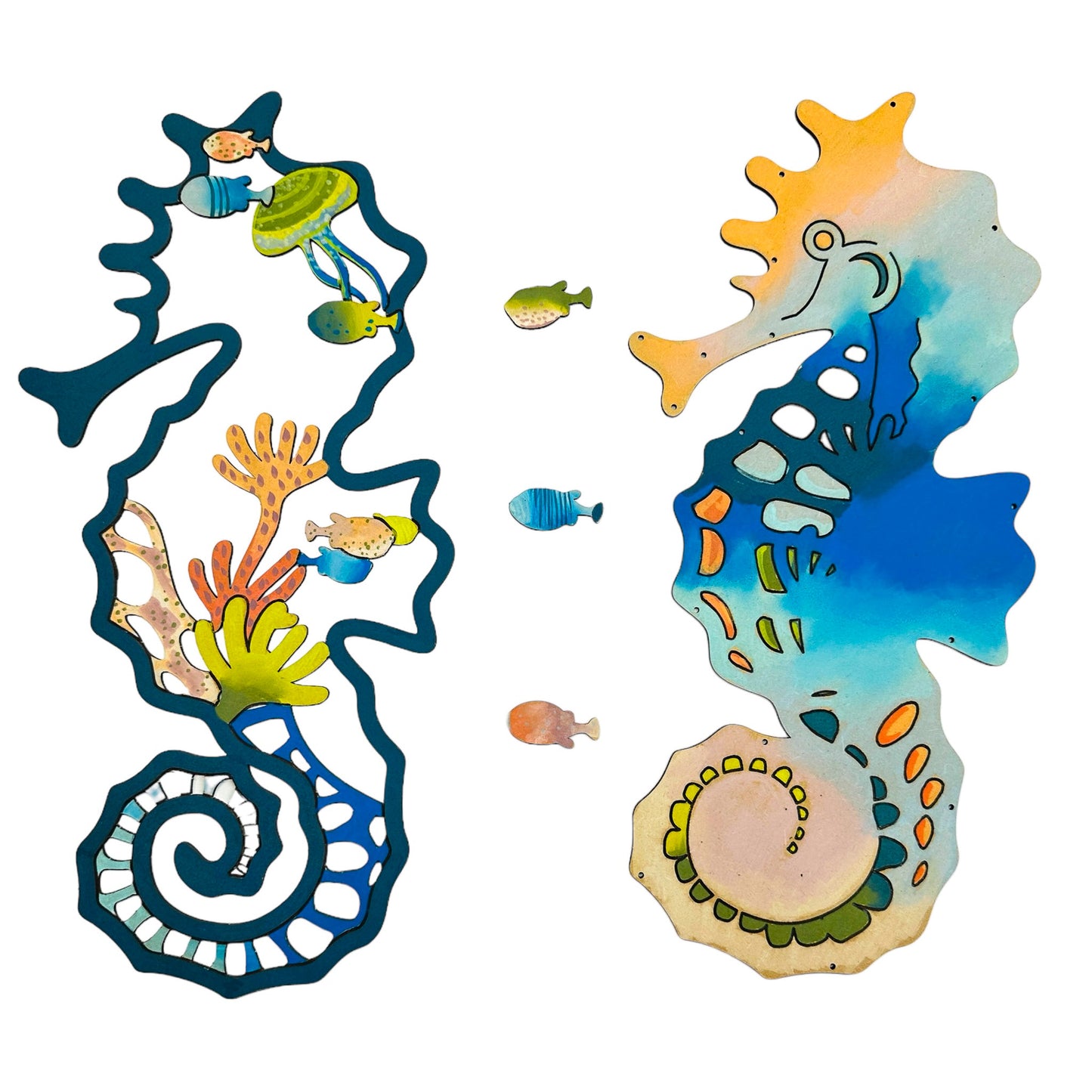 Life of Colour Ocean 3D Wall Art Kit - Seahorse