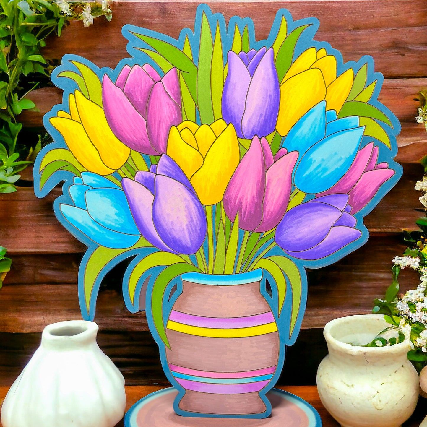 Flowers in Vase Painting Kit - Tulips